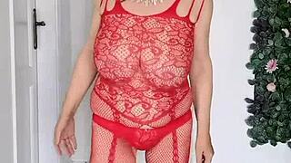 Queen Mariaold Busty Granny Dazzles Hairy Pussy Closeup Lingerie