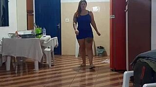 Wife's cheating assumption sparks husband's explosive tit cum