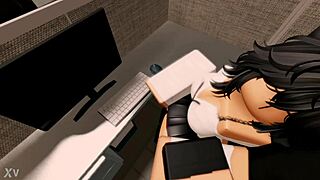 Office Taboo Fuck with Girlfriend's Friend Ends in Pussy Cum at Work