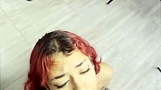 Oh god she's desperately waiting for thick ropes cum facial blast