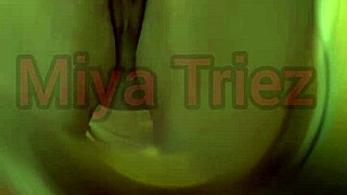 Miya Triez strips teasing her big ass and natural tits