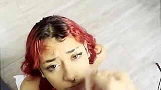 Oh god she's desperately waiting for thick ropes cum facial blast