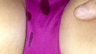 spread those wet lips wide after steamy massage tease