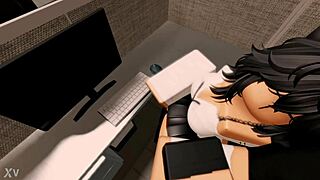 Office Taboo Fuck with Girlfriend's Friend Ends in Pussy Cum at Work