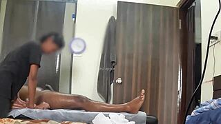 hidden cam catches masseuse stroking cock for happy ending release