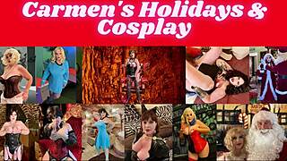 granny velma dinkley slurps deep on cosplay cocks like a pro