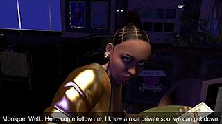 Ebony Milf Big Ass Deepthroats Monster Cock At Night Club