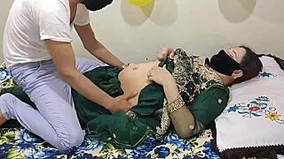 Indian Housewife Hooks Young Stud for Rough Bedroom Bang Hindi