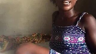 Crazy babe plays with feet all day locked in her room