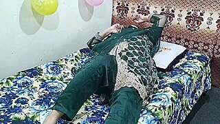 Indian Housewife Hooks Young Stud for Rough Bedroom Bang Hindi