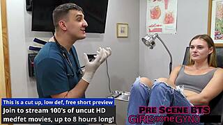 tyler lynn's latex exam gets hands-on with stethoscope