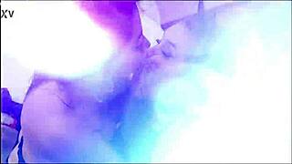 two hot girls kiss and lick each other wildly