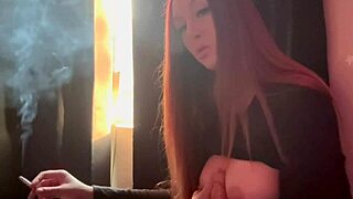 hey look at this hot milf artemisia love smokin n showin her huge tits