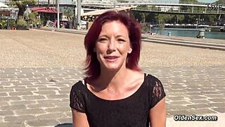 Redhead Amateur Milf Teases in Lingerie Before Vacation Hotel Fuck