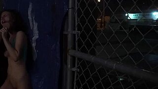 bound slut takes rough outdoor gangbang