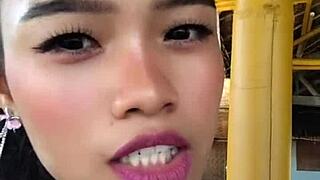 teasing reveal of huge dildo beauty