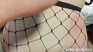 roommate gets horny from panties fucks tight pussy for cash