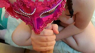 Imagine another cute masked student's teasing blowjob today?