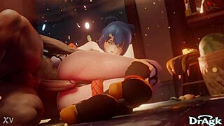 xiangling, ever tried anal on kitchen floor? first time deep!