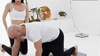 brunette yoga instructor clea gaultier rides monster cock in erotic high definition fantasy session