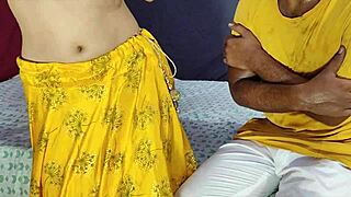 young asian couple rides hard on ranch for wild homemade fun