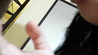 Teen Latina GF in Lingerie Sucks Cock Deep