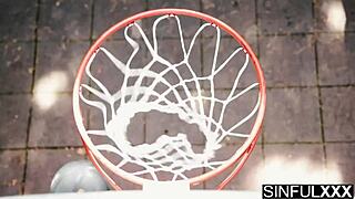 oiled peach gets juicy pussy massage then monster cock riding