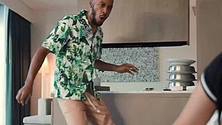 bold horny maid nicole aria sneaks in for dwayne's massive cock quickie