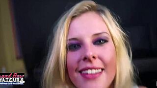 Skinny Blonde Mya Wet Deepthroat Blowjob Cum Swallow Facial Rimjob