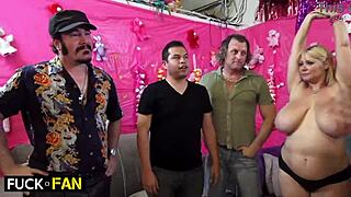 samantha and nikki siri's chubby big tits orgy with deepthroat handjobs