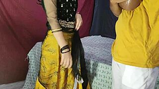 young asian couple rides hard on ranch for wild homemade fun