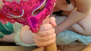 Imagine another cute masked student's teasing blowjob today?