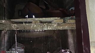 Hidden room marathon sex with ebony bbw bent over doggystyle cumshot