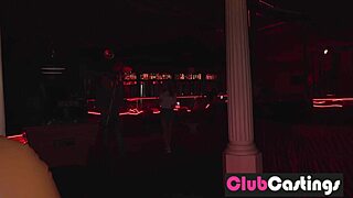 Shy Redhead Teases Big Cock in Stripper Casting Deepthroat Ride