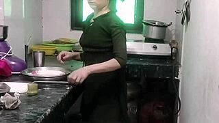 Desi Kitchen Rough Pounding While She Cooks Hot!