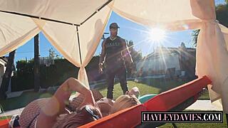 gorgeous blonde hayley davies bent over rough doggystyle pounding