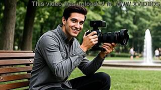 Monica dares nude public photoshoot in risky outdoor spots?