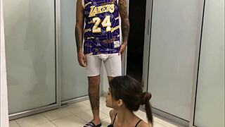 overwhelmed by urge to grope sweaty exercising latina goddess hard