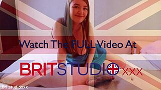 British 18+ Slut Sucks Fan Cock Swallows Cum Load