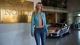 Monica dares nude public photoshoot in risky outdoor spots?