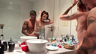 Isn't it wild how I filled my roommate's tight pussy with a hot creampie after that deep doggystyle pounding?