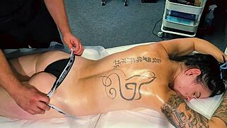 Tattooed Girl Demands Masseur's Rough Pussy Pounding After Massage