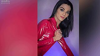 bts fun from transsexual photoshoot full of fetish latex 📸😈