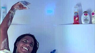 wanna join me in this homemade ebony shower fun?