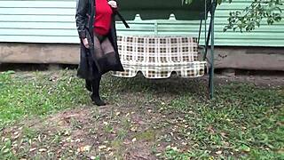 sexy pantyhose hugging this hot milf's curves got me weak...