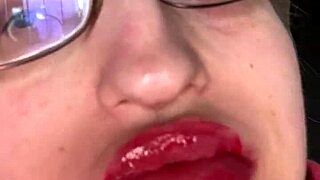 giantess with huge glasses smothers protein bar in her ass!