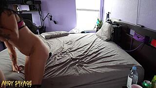 Real amateur latina gringo couple homemade creampie doggystyle