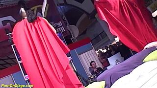 Skinny Babe Hard Banged by Monster Cock on Public Stage