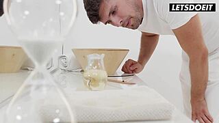 ukrainian beauty lika star moans through sensual oiled massage into steamy sex