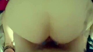 stepdad gets sloppy blowjob and creampie from milf